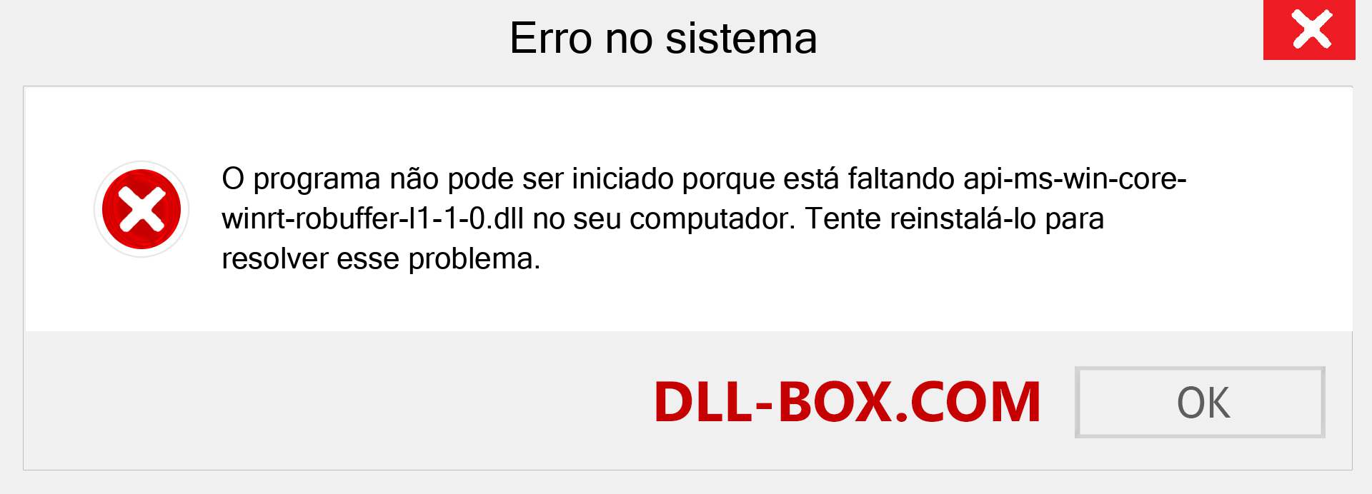 Arquivo api-ms-win-core-winrt-robuffer-l1-1-0.dll ausente ?. Download para Windows 7, 8, 10 - Correção de erro ausente api-ms-win-core-winrt-robuffer-l1-1-0 dll no Windows, fotos, imagens